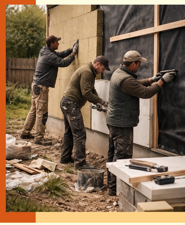 Утепление дачного дома под ключ в Петергофе