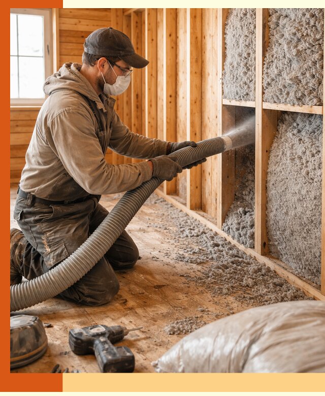 Утепление дачного дома эковатой в Петергофе — быстро и надёжно