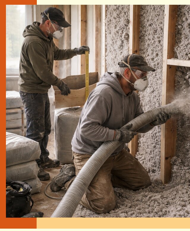 Утепление таунхауса эковатой в Петергофе для максимально теплых стен