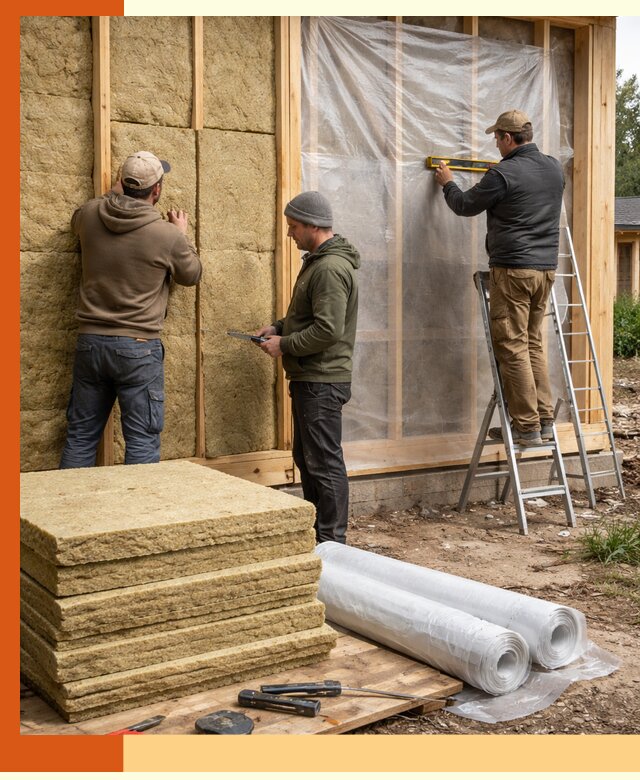 Утепление каркасного дома в Петергофе под ключ с гарантией качества