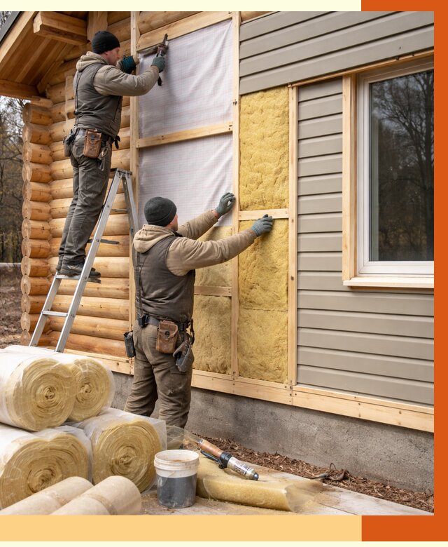 Утепление деревянного дома в Петергофе от 6486 руб./м2 — заказать работы | ТепломастерПтф