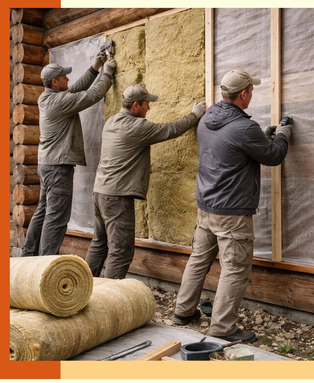 Утепление деревянного дома в Петергофе эффективными технологиями