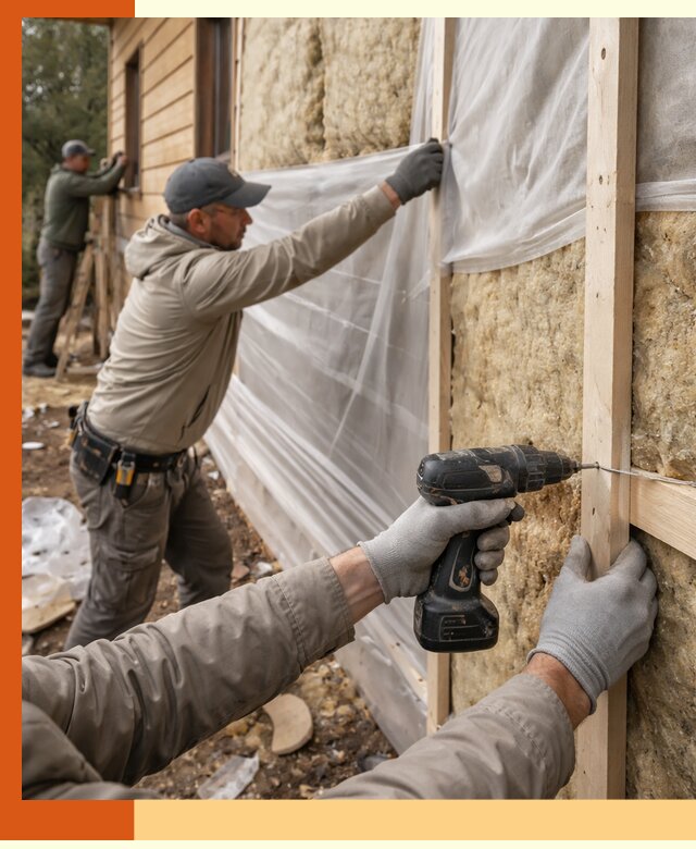Утепление дома из бруса в Петергофе качественно и долговечно
