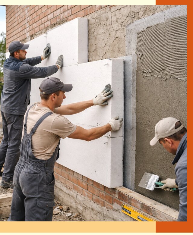 Утепление кирпичного дома в Петергофе от 4394 руб. под ключ | ТепломастерПтф