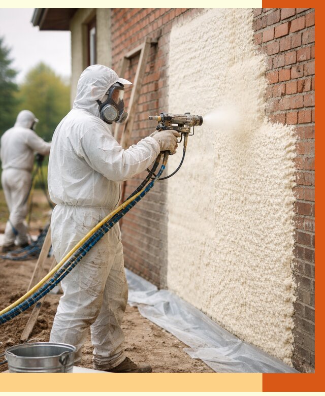 Утепление кирпичного дома ППУ в Петергофе под ключ от 6800 руб. | ТепломастерПтф