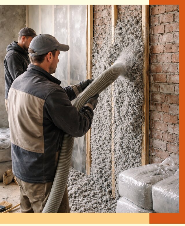 Утепление кирпичного дома эковатой в Петергофе от 2458 руб./м² | ТепломастерПтф