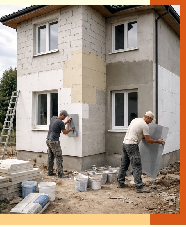 Утепление дома из газобетона в Петергофе от 4394 руб./м² — заказать у ТепломастерПтф