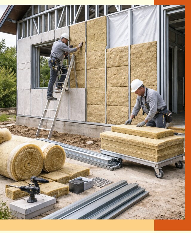 Утепление дома из ЛСТК в Петергофе от 5440 руб./м² — профессионально | ТепломастерПтф