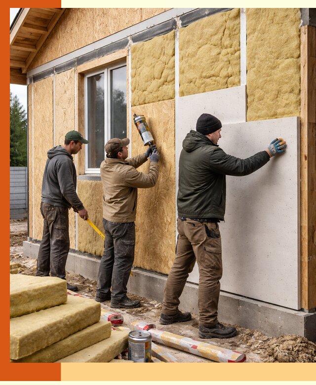 Профессиональное утепление дома из SIP-панелей в Петергофе