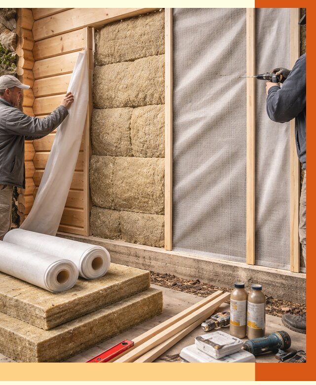 Утепление дома из минибруса в Петергофе от 4707 руб/м2 — заказать профессионально | ТепломастерПтф