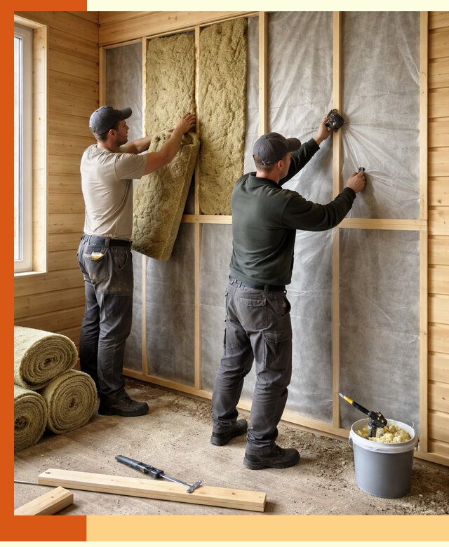 Утепление дома из минибруса в Петергофе: комплексные теплоизоляционные работы