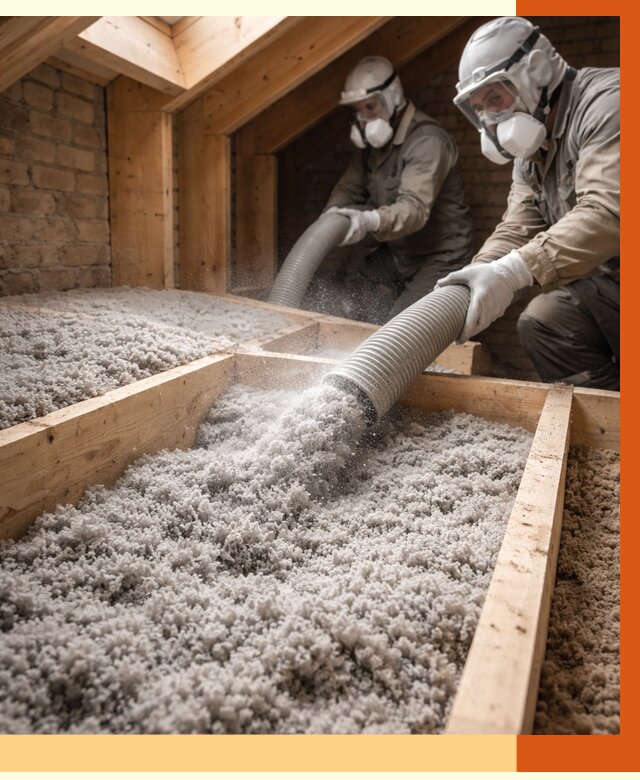 Утепление коттеджа эковатой в Петергофе от 2615 руб./м² — комплексная задувка и монтаж | ТепломастерПтф