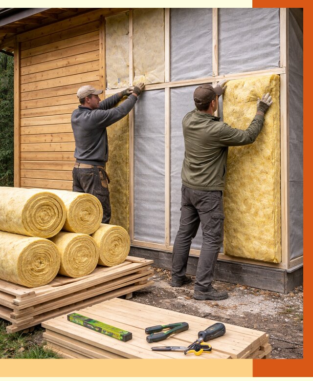Утепление бани снаружи в Петергофе от 88919 руб. под ключ | ТепломастерПтф