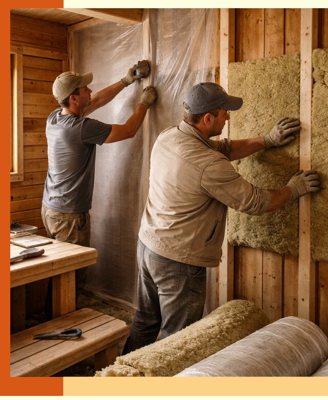 Утепление бани изнутри в Петергофе качественно и недорого