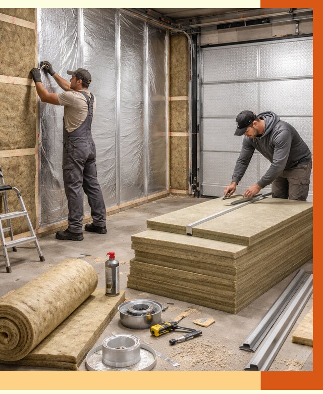 Утепление гаража в Петергофе от 4707 руб/м2 — комплексное утепление ворот и стен | ТепломастерПтф