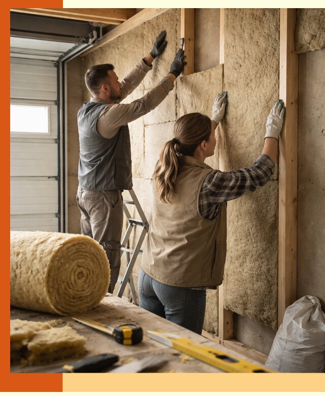 Утепление гаража изнутри в Петергофе: быстро и надежно