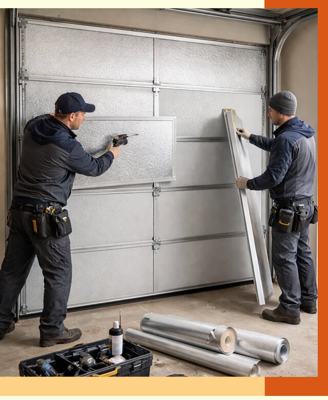 Утепление гаражных ворот в Петергофе от 8212 руб/м2 — надежно и быстро | ТепломастерПтф