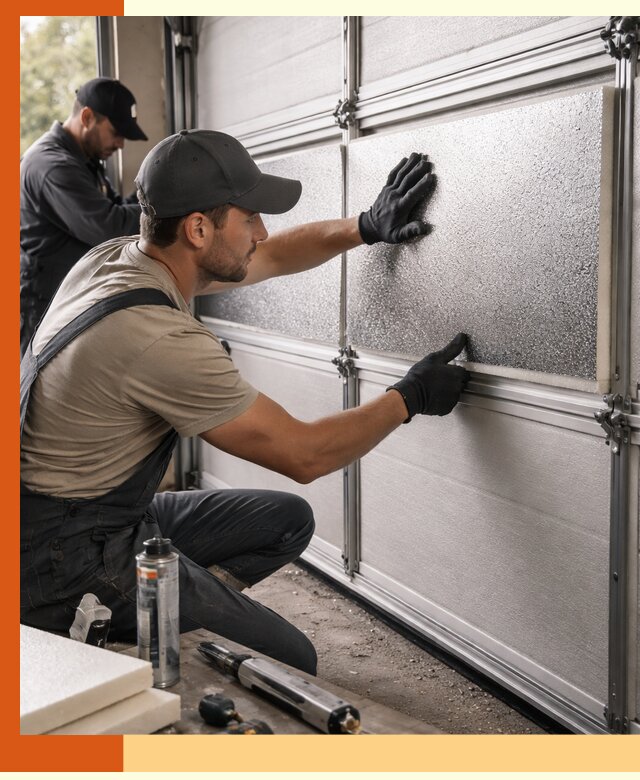 Утепление гаражных ворот в Петергофе качественно и надежно