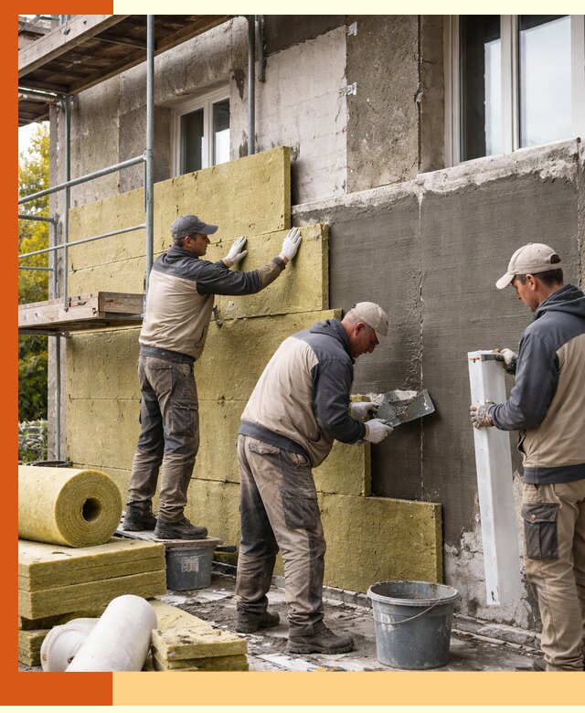 Утепление фасада зданий и домов в Петергофе