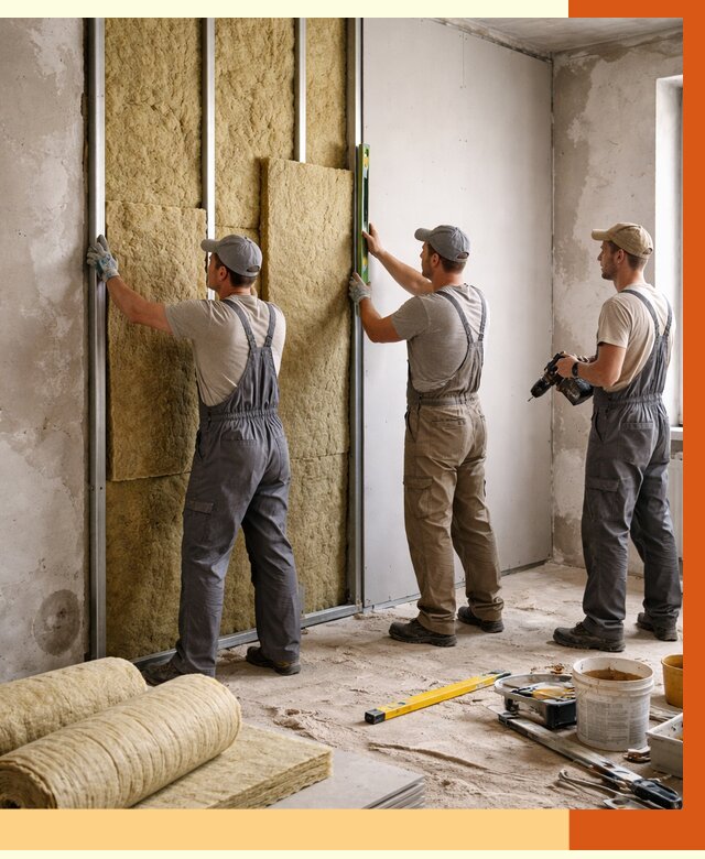 Утепление стен изнутри в Петергофе от 2354 руб/м² под ключ | ТепломастерПтф