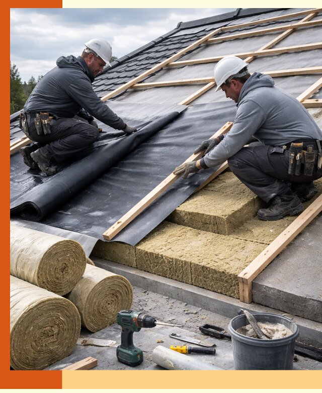 Утепление крыши снаружи в Петергофе: профессиональная теплоизоляция
