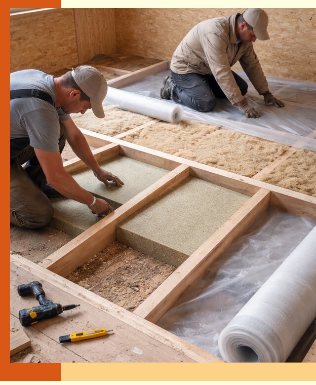 Профессиональное утепление деревянного пола в Петергофе