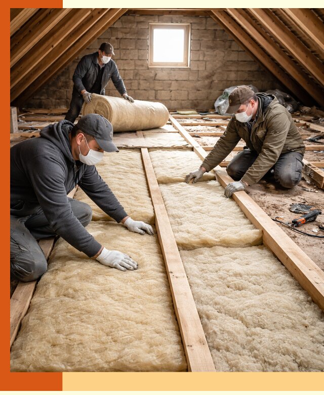 Утепление чердака в Петергофе — профессиональная теплоизоляция кровли
