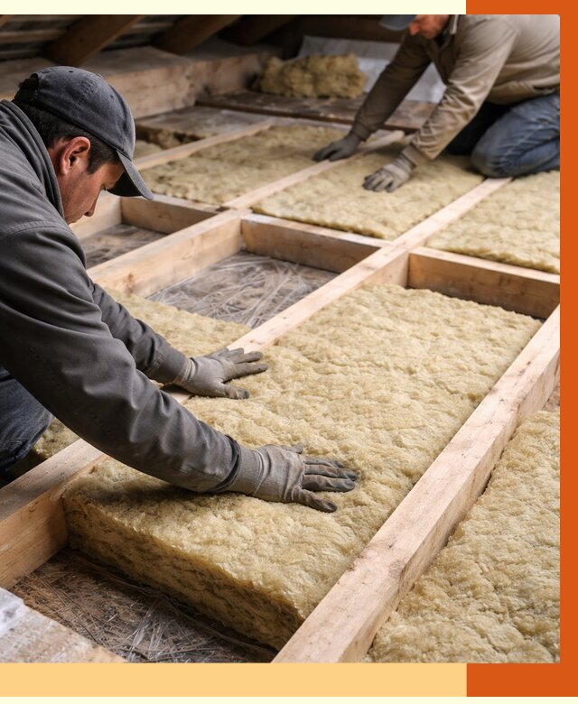 Утепление чердака минватой в Петергофе от 3661 руб/м2 под ключ | ТепломастерПтф