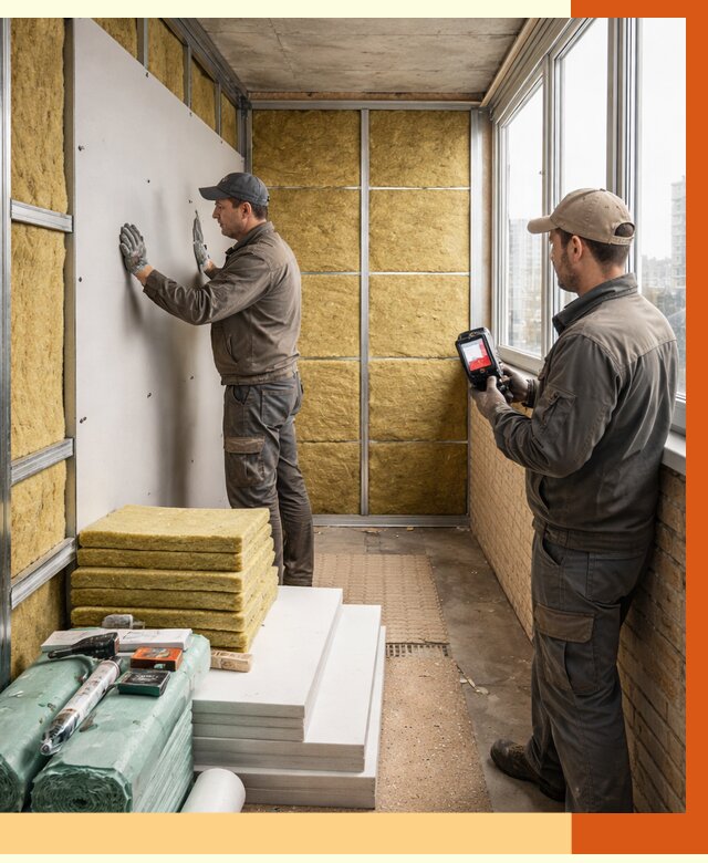 Утепление балкона в Петергофе от 4707 руб. под ключ | ТепломастерПтф