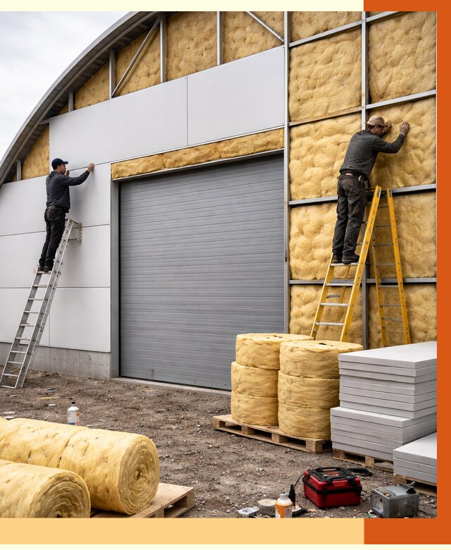 Утепление ангара пенополиуретаном в Петергофе от 7532 руб./м² — комплекс от ТепломастерПтф