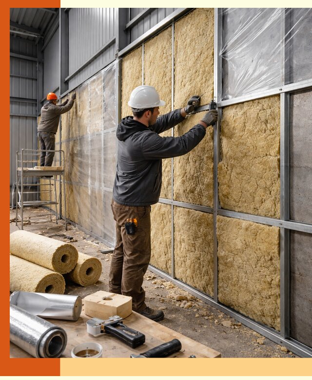 Утепление ангара в Петергофе — профессиональная теплоизоляция помещений