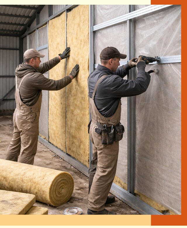 Утепление металлического ангара в Петергофе от 4969 руб/м2 — услуги под ключ | ТепломастерПтф