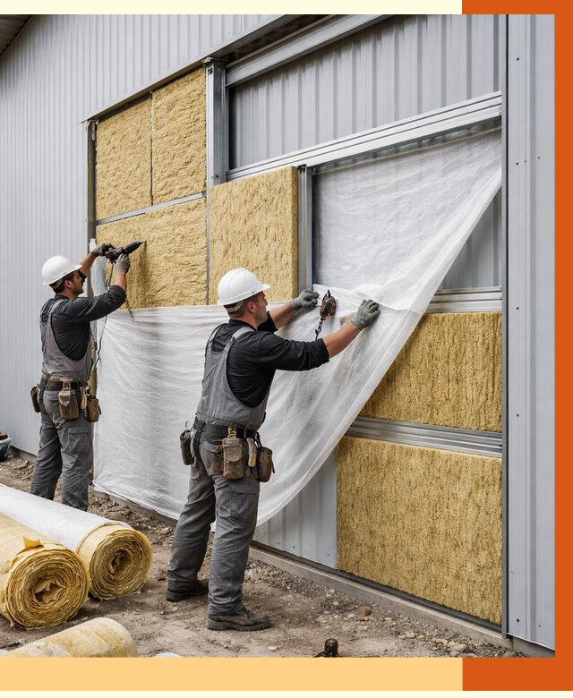 Утепление металлического склада в Петергофе от 4707 руб/м2 — комплексное утепление под ключ | ТепломастерПтф