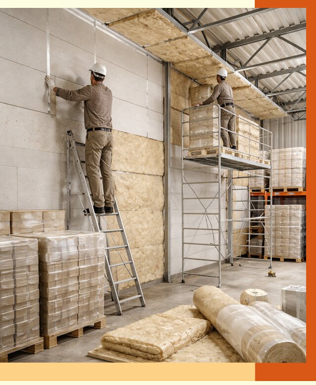 Утепление склада готовой продукции в Петергофе от 2040 руб./м2 — комплексно | ТепломастерПтф