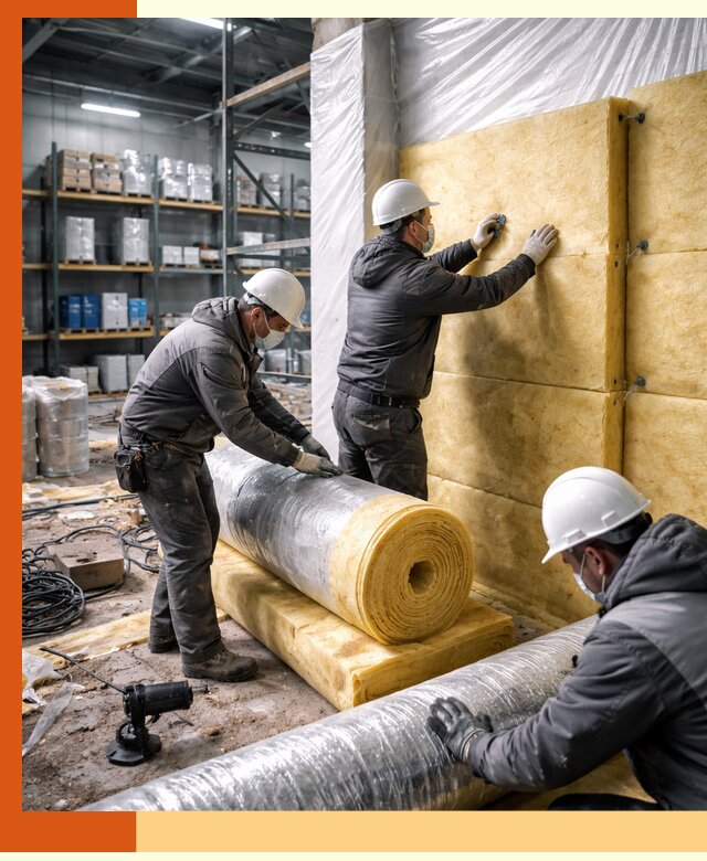 Утепление склада химсырья в Петергофе: безопасная и эффективная изоляция