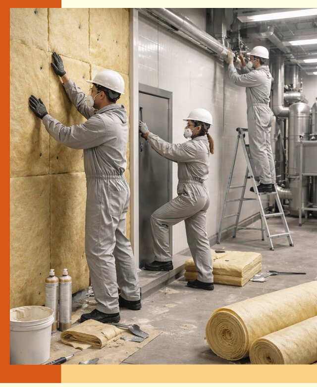 Утепление пищевого цеха под ключ в Петергофе