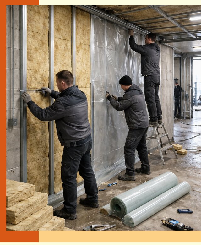 Профессиональное утепление автомойки в Петергофе для любого типа помещений