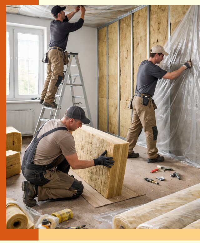 Утепление офисных помещений под ключ в Петергофе