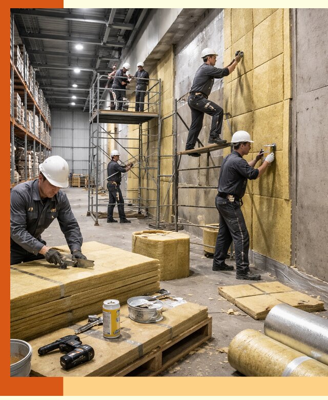 Утепление логистического центра в Петергофе качественно и экономично