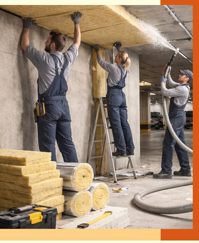 Утепление паркинга в Петергофе от 7113 руб./м2 — работы под ключ | ТепломастерПтф