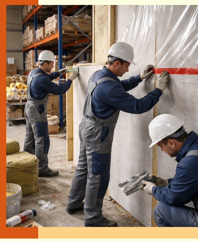 Утепление теплого склада под ключ в Петергофе