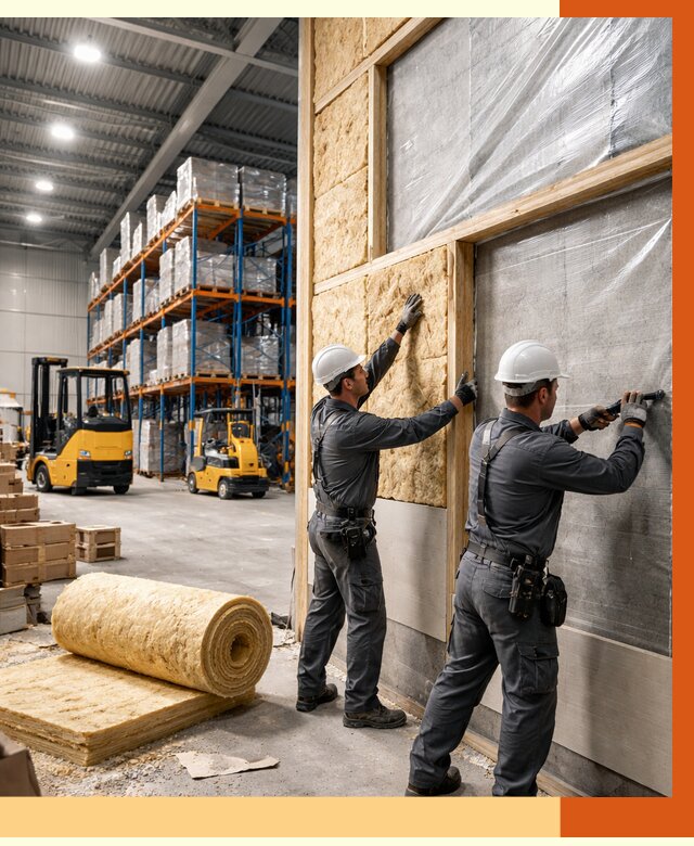 Утепление склада с техникой в Петергофе от 4394 руб./м2 — комплексно под ключ | ТепломастерПтф