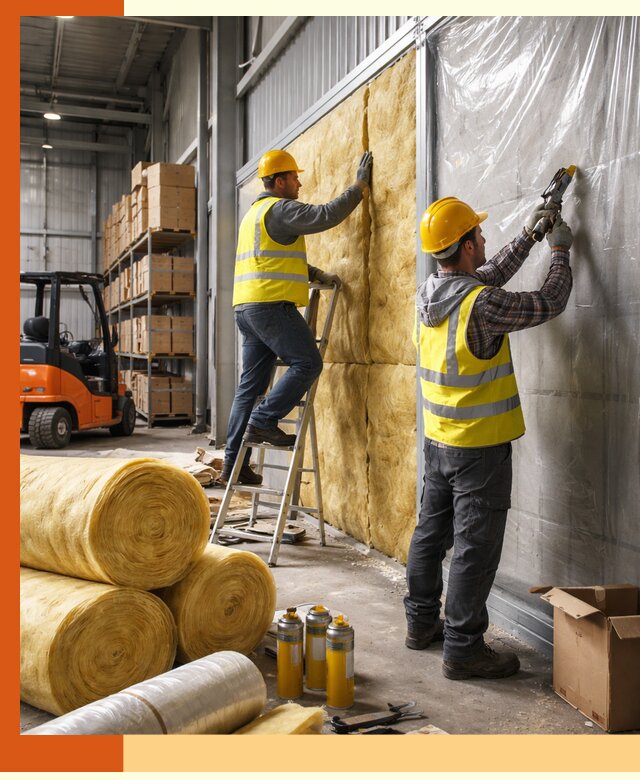 Утепление склада с техникой в Петергофе под ключ