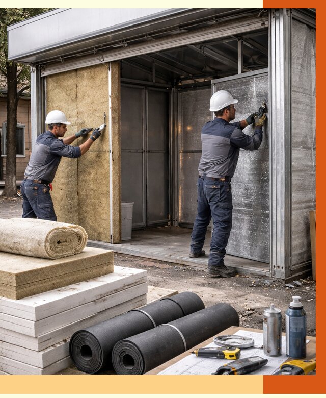 Утепление павильона шаурма в Петергофе под ключ от 1255 руб. за м² | ТепломастерПтф