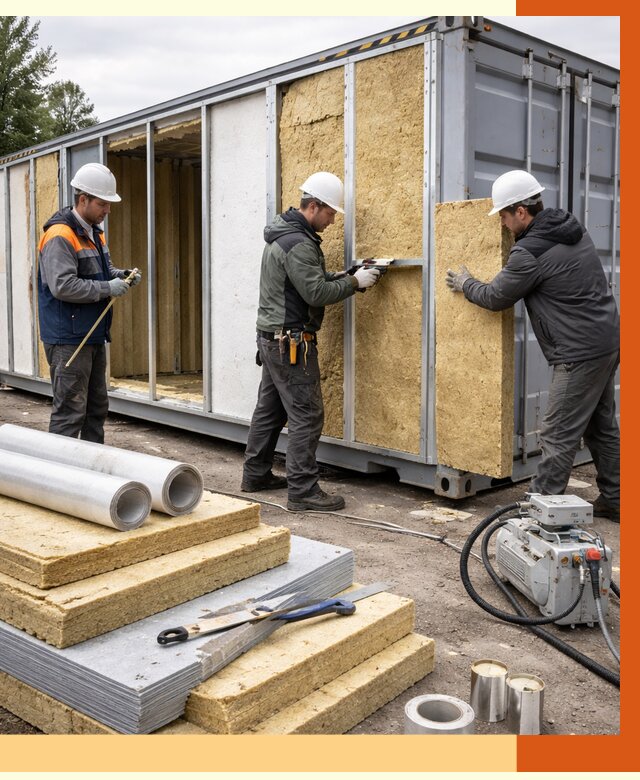 Утепление морского контейнера в Петергофе от 3923 руб. под ключ | ТепломастерПтф