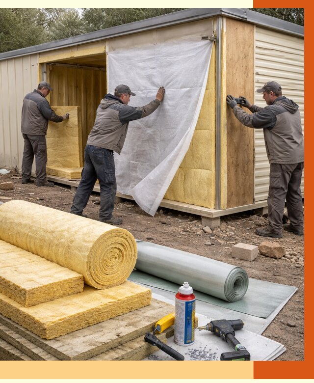 Утепление строительной бытовки в Петергофе от 13076 руб. под ключ | ТепломастерПтф