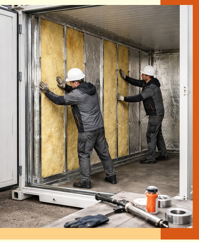 Утепление рефрижераторного контейнера в Петергофе от 47075 руб./м² | ТепломастерПтф