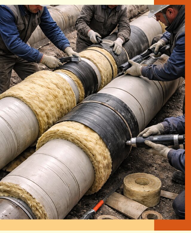 Утепление трубопровода в Петергофе под ключ от 1935 руб. — надежно и выгодно | ТепломастерПтф