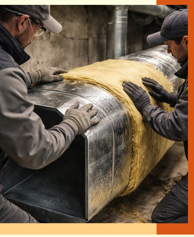 Утепление воздуховодов в Петергофе от 4394 руб. — теплоизоляция вентиляции | ТепломастерПтф