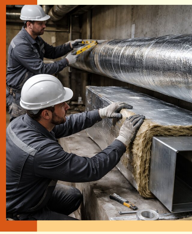 Профессиональное утепление воздуховодов и теплоизоляция в Петергофе